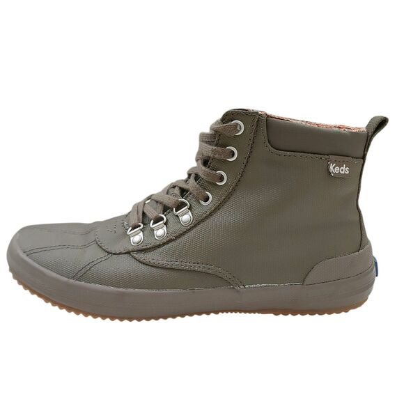 Keds Scout Ankle Rain Boots Womens 8 Olive Water Resistant Lace Up Lightweight - Picture 1 of 12